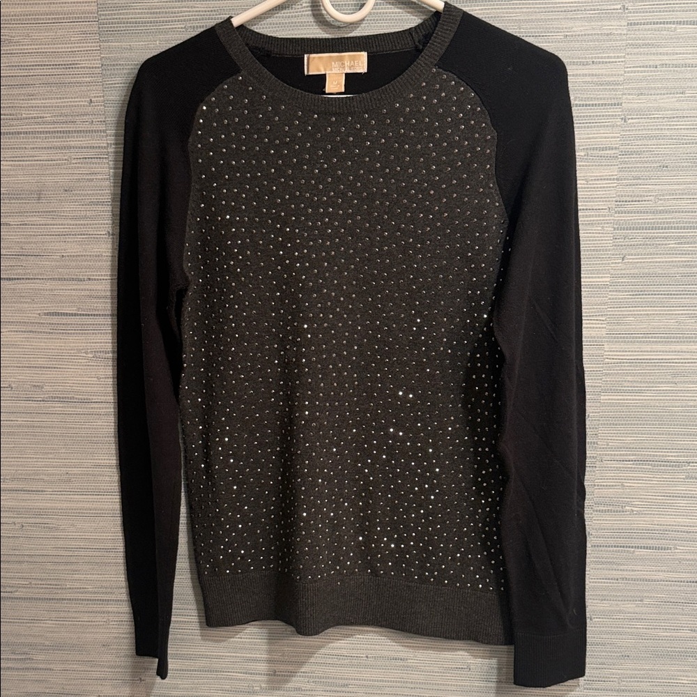 Michael Kors Black Sweater with Silver Studs